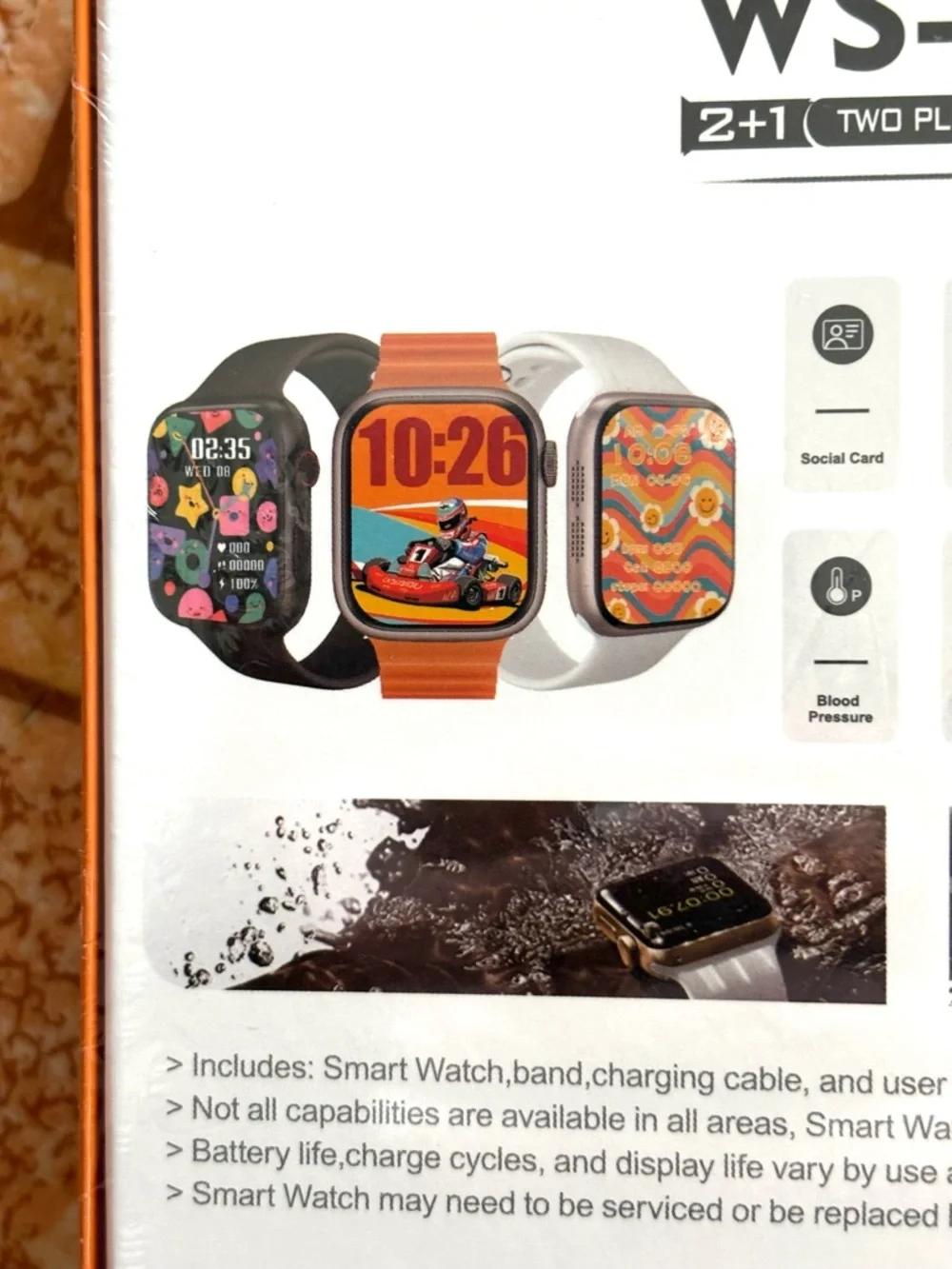 Orange Multi-Functional Smart Watch. NWT.